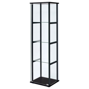 Serena - 4 Shelf Curio Cabinet - Black