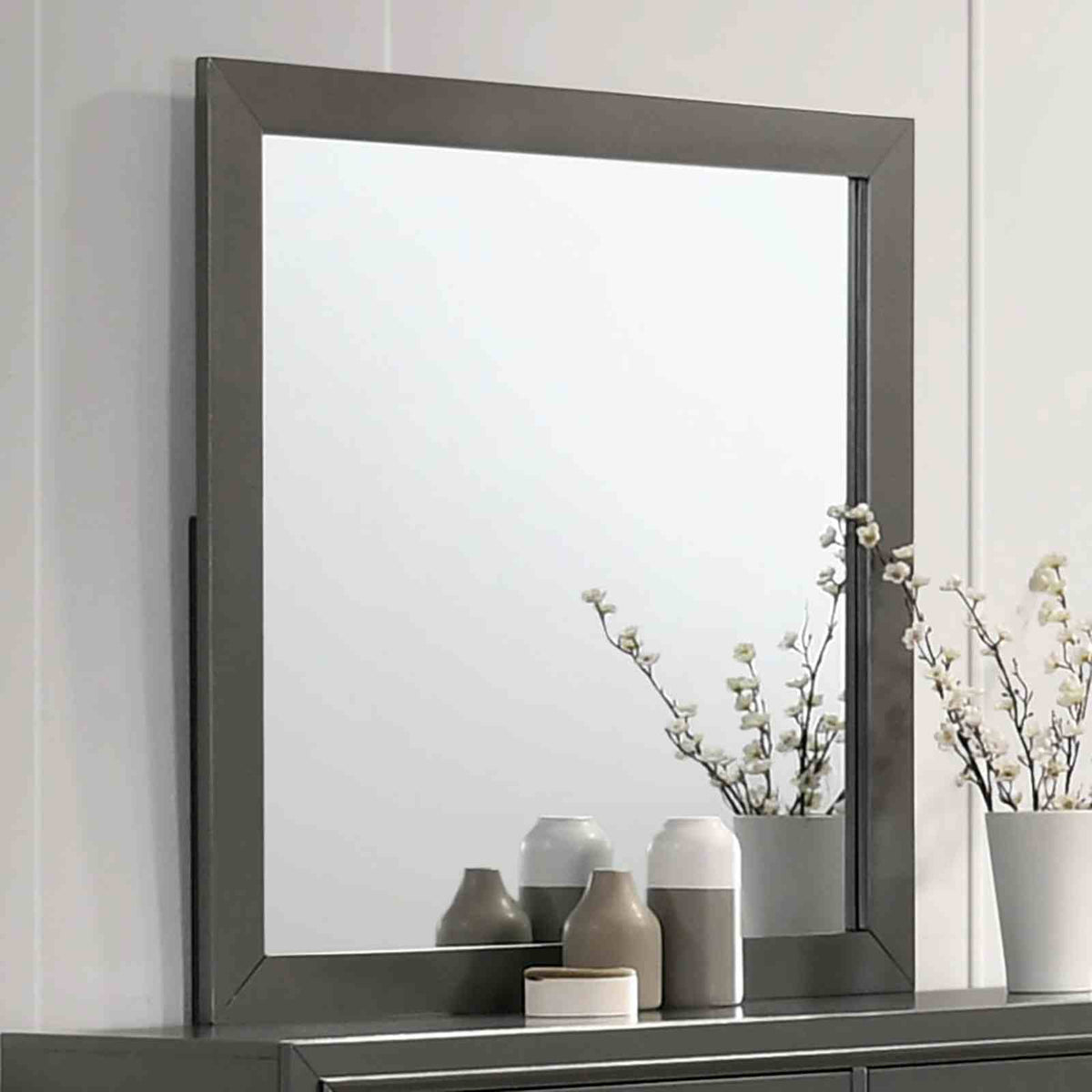 Alison - Mirror, Dark Walnut