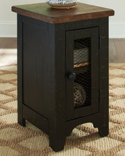 Valebeck - Chair Side End Table - Black / Brown - R&R Furniture Gallery (Fountain Valley, CA)