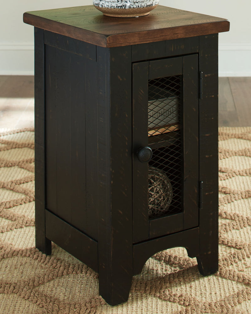 Valebeck - Chair Side End Table - Black / Brown - R&R Furniture Gallery (Fountain Valley, CA)