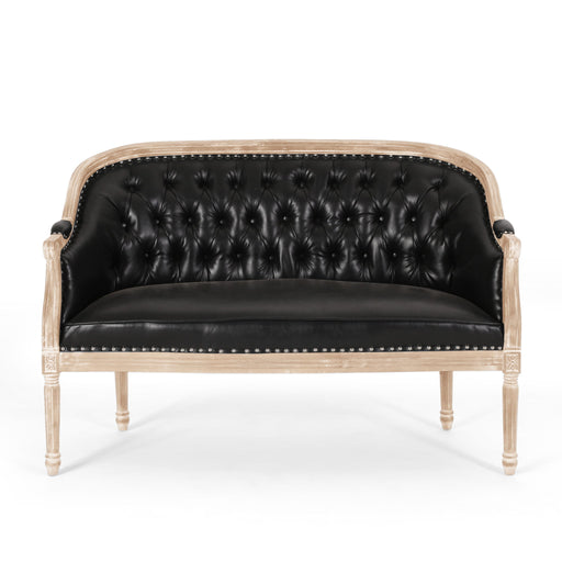 French Country Chesterfield Style Tufted Loveseat - R&R Furniture Gallery (Fountain Valley, CA)