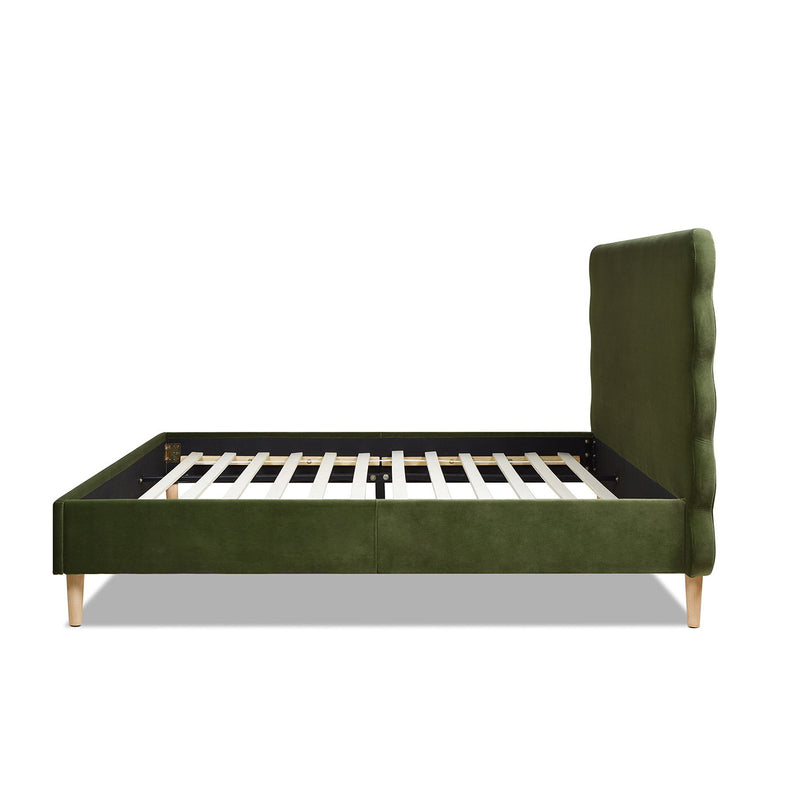 Stockholm - Modern Wavy Headboard Platform Bed - R&R Furniture Gallery (Fountain Valley, CA)