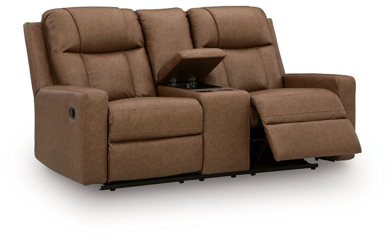 Mackmenville - Double Reclining Loveseat With Console - R&R Furniture Gallery (Fountain Valley, CA)