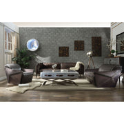 Porchester - Sofa - Distress Chocolate Top Grain Leather - R&R Furniture Gallery (Fountain Valley, CA)