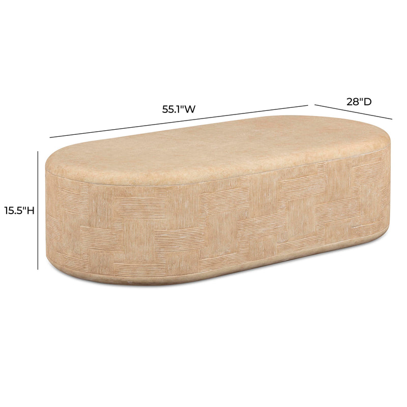 Surraya - Concrete Rounded Coffee Table - R&R Furniture Gallery (Fountain Valley, CA)