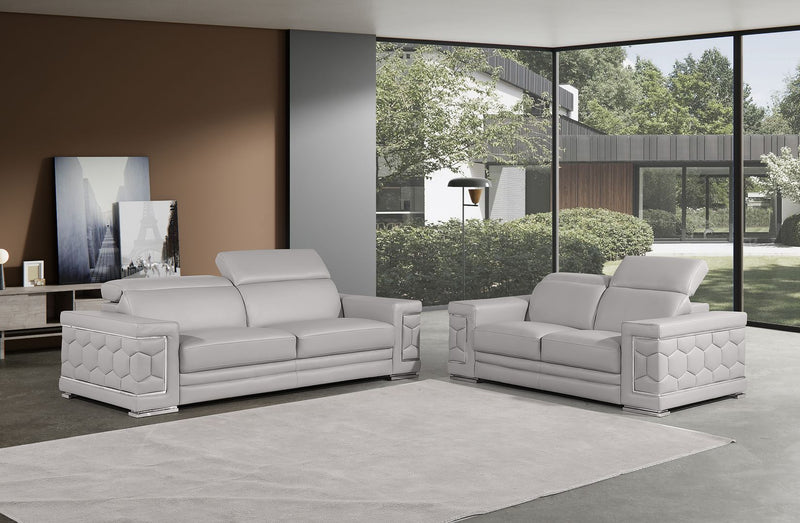 296 - Genuine Leather Living Room Set - R&R Furniture Gallery (Fountain Valley, CA)