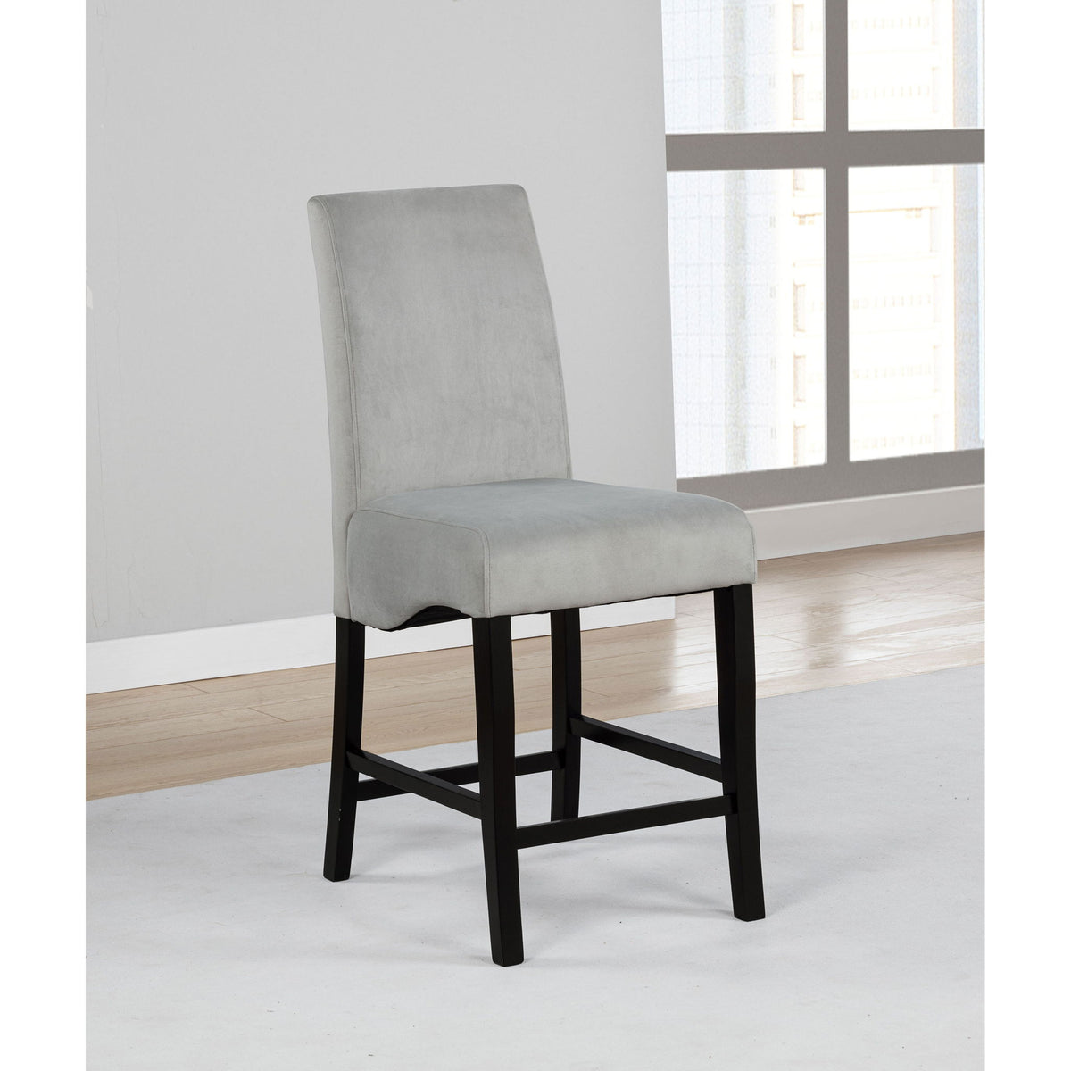 Upholstered Counter Stools (Set of 2) - Gray
