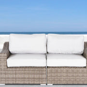 Chic Wide Outdoor Loveseat With Cushions - R&R Furniture Gallery (Fountain Valley, CA)