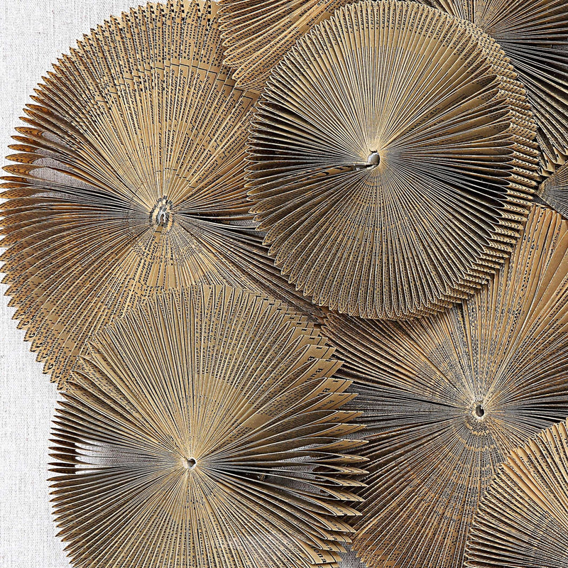Uttermost The Times shadow box wall art in light brown, modern wall decor with layered, textured design for stylish interior accents.