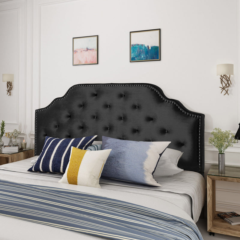 Charismatic - Size Headboard With Button Tufting And Nailhead Trim - R&R Furniture Gallery (Fountain Valley, CA)