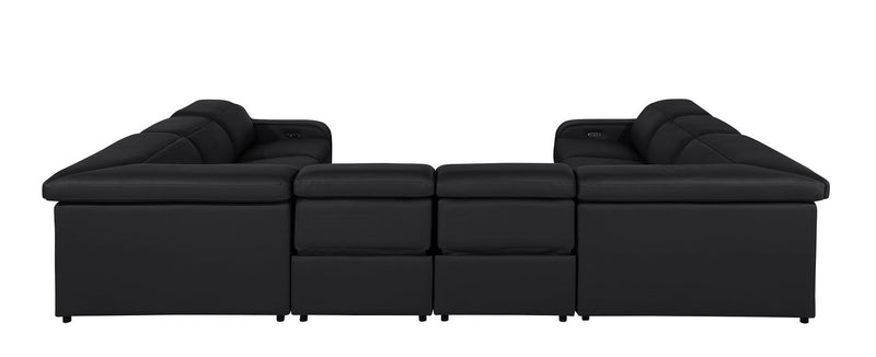 1116 - 8-Piece U-Shaped Sectional Sofa In With 4 Power Recliners & Power Headrest