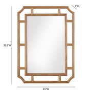Cienna - Rattan Wall Mirror - Natural - R&R Furniture Gallery (Fountain Valley, CA)