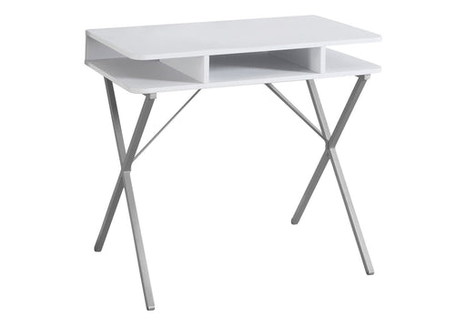 Computer Desk For Home Office, Laptop, Storage Shelves, Modern Convenient Design - White - R&R Furniture Gallery (Fountain Valley, CA)
