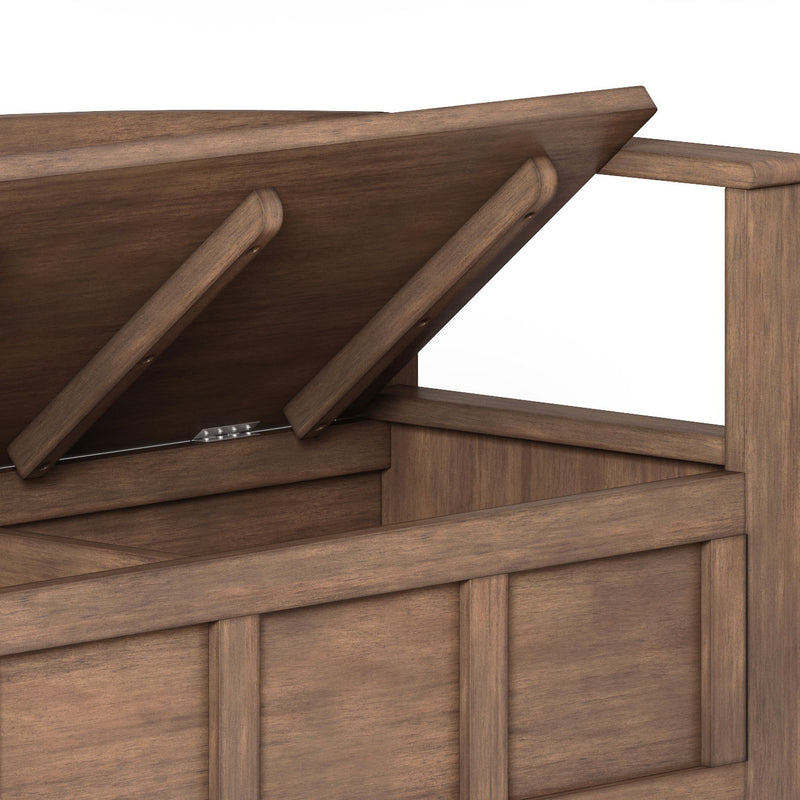 Adams - Entryway Storage Bench - Rustic Natural Aged Brown - R&R Furniture Gallery (Fountain Valley, CA)