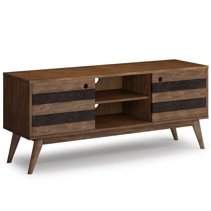 Clarkson - Low TV Stand - Rustic Natural Aged Brown - R&R Furniture Gallery (Fountain Valley, CA)