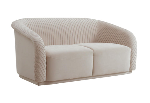 Yara - Pleated Velvet Loveseat - R&R Furniture Gallery (Fountain Valley, CA)