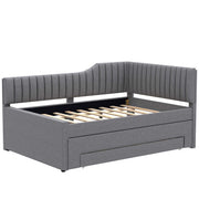 Upholstered Daybed With Trundle And 3 Drawers - R&R Furniture Gallery (Fountain Valley, CA)