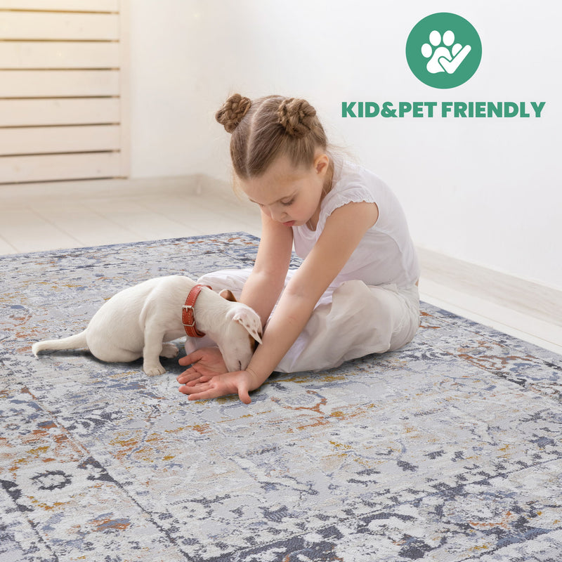Payas - 2' X 8' Traditional Runner Rug - Ivory / Gray - R&R Furniture Gallery (Fountain Valley, CA)