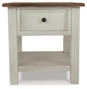 Bolanburg - Rectangular End Table - White / Brown / Beige - R&R Furniture Gallery (Fountain Valley, CA)