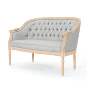 French Country Chesterfield Style Tufted Loveseat - R&R Furniture Gallery (Fountain Valley, CA)