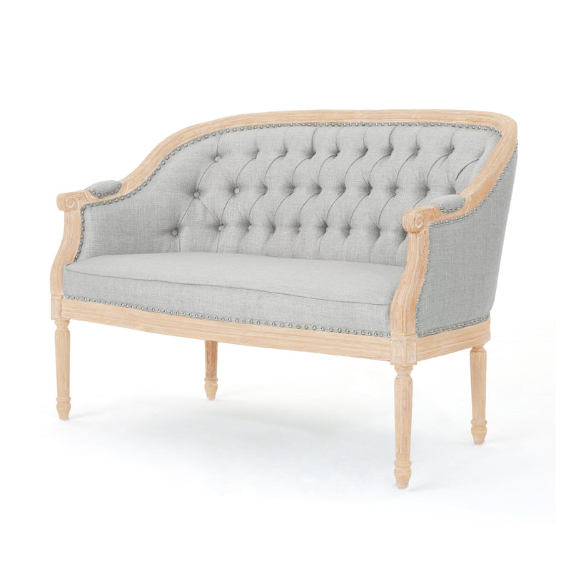 French Country Chesterfield Style Tufted Loveseat - R&R Furniture Gallery (Fountain Valley, CA)