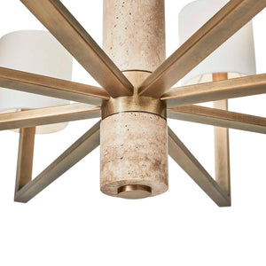 Commune - 8 Light Chandelier - Brass