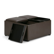 Avalon - Square Coffee Table, Storage Ottoman - R&R Furniture Gallery (Fountain Valley, CA)