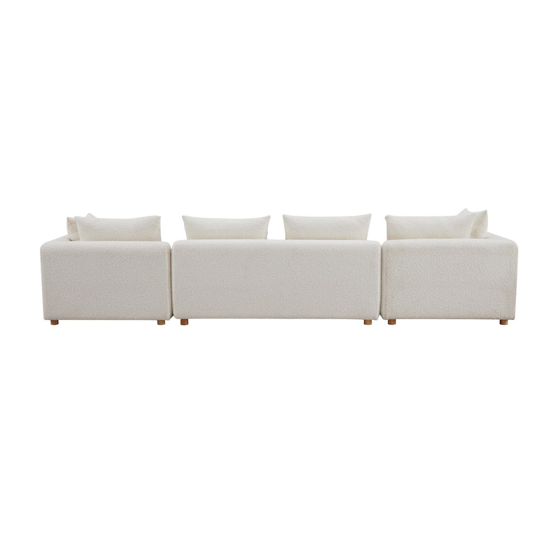 Hangover - Boucle Fabric Sofa - Cream - R&R Furniture Gallery (Fountain Valley, CA)