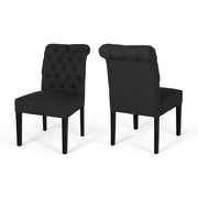 Broxton - Tuft Dining Rolltop Chairs With Button Tufted Backrest (Set of 2) - R&R Furniture Gallery (Fountain Valley, CA)