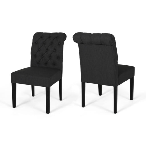 Broxton - Tuft Dining Rolltop Chairs With Button Tufted Backrest (Set of 2) - R&R Furniture Gallery (Fountain Valley, CA)
