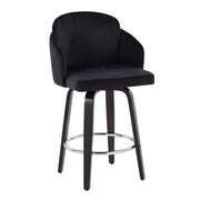 Set of two Lumi Source Dahlia contemporary counter stools with round footrests and sleek modern design.