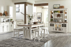 Americana Modern Dining - Upholstered Counter Bench - Cotton
