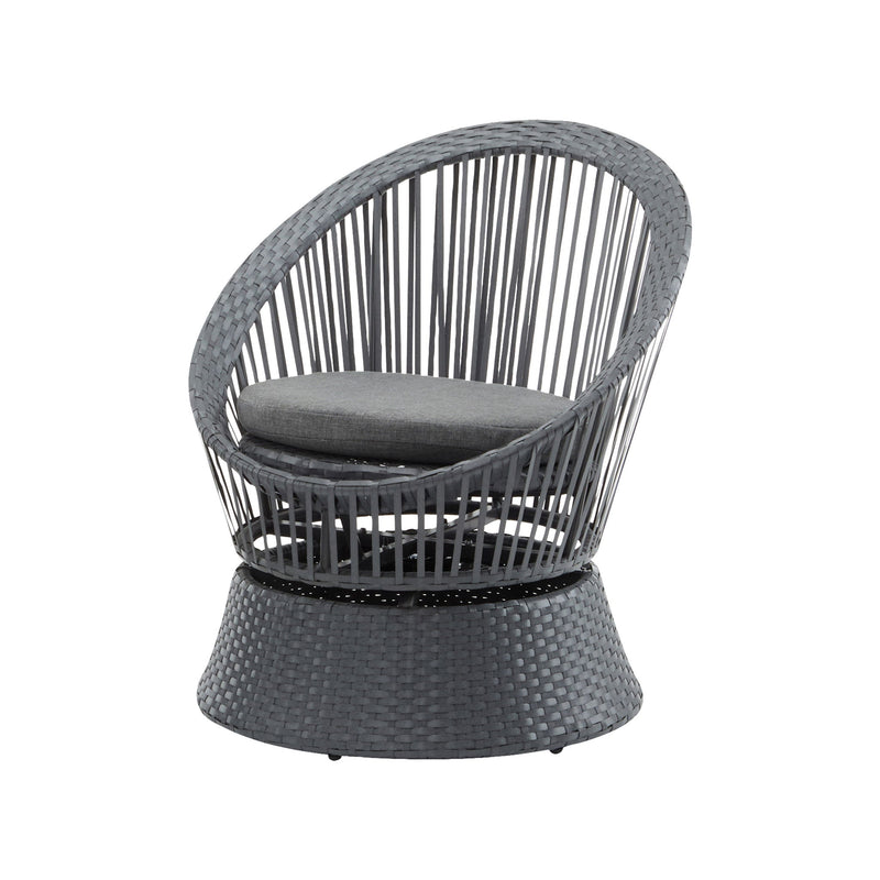Modern Swivel Wicker Lounge Chair With Round Design - R&R Furniture Gallery (Fountain Valley, CA)