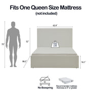 Lucas - Tall Headboard Upholstered Bed - R&R Furniture Gallery (Fountain Valley, CA)