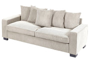 Luxe Sofa With 5 Matching Toss Pillows, Sleek Design, Spacious And Comfortable 3 Seater Couch - R&R Furniture Gallery (Fountain Valley, CA)