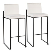 Lumi Source Fuji contemporary high back barstool with elegant design, featuring sleek lines and a modern aesthetic.