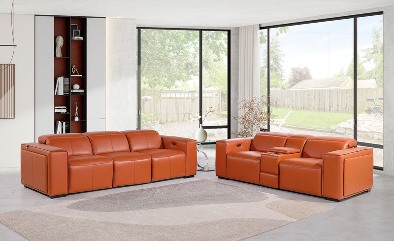 1224 - 6-Piece Modular Power Reclining Sofa And Console Loveseat Set In With 5 Power Recliners & Power Headrests - R&R Furniture Gallery (Fountain Valley, CA)