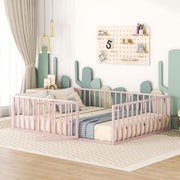 Metal Floor Bed Frame With Fence And Door - R&R Furniture Gallery (Fountain Valley, CA)