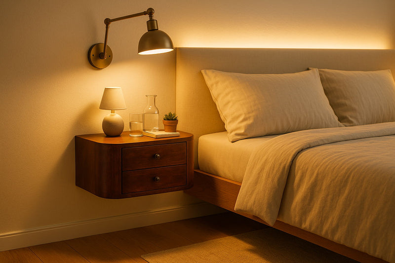 Lunar - Drawer Floating Nightstand - R&R Furniture Gallery (Fountain Valley, CA)