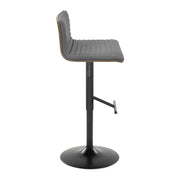 Lumi Source Mason contemporary adjustable barstool set with swivel and straight T-footrest, shown in modern kitchen setting