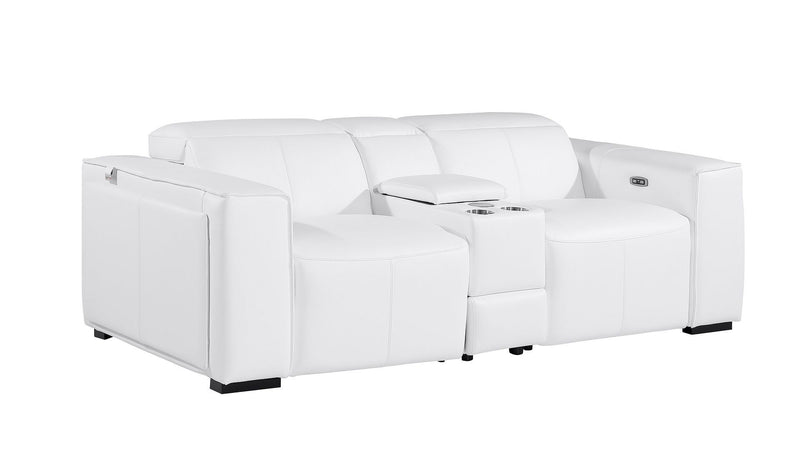 1224 - 6-Piece Modular Power Reclining Sofa And Console Loveseat Set In With 5 Power Recliners & Power Headrests
