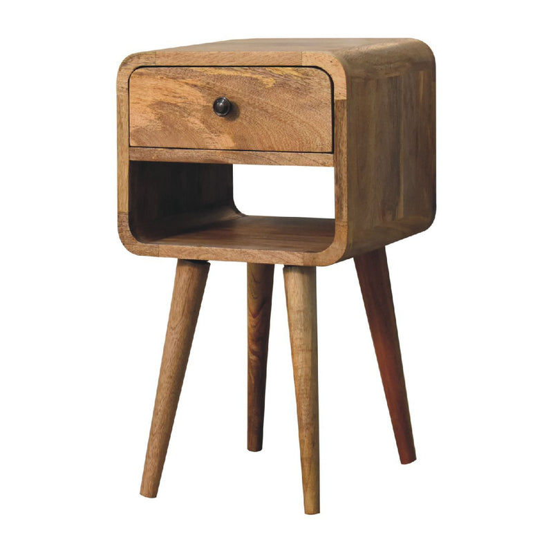 Mini Chestnut Curve Lower Bedside Nifhtstand - R&R Furniture Gallery (Fountain Valley, CA)