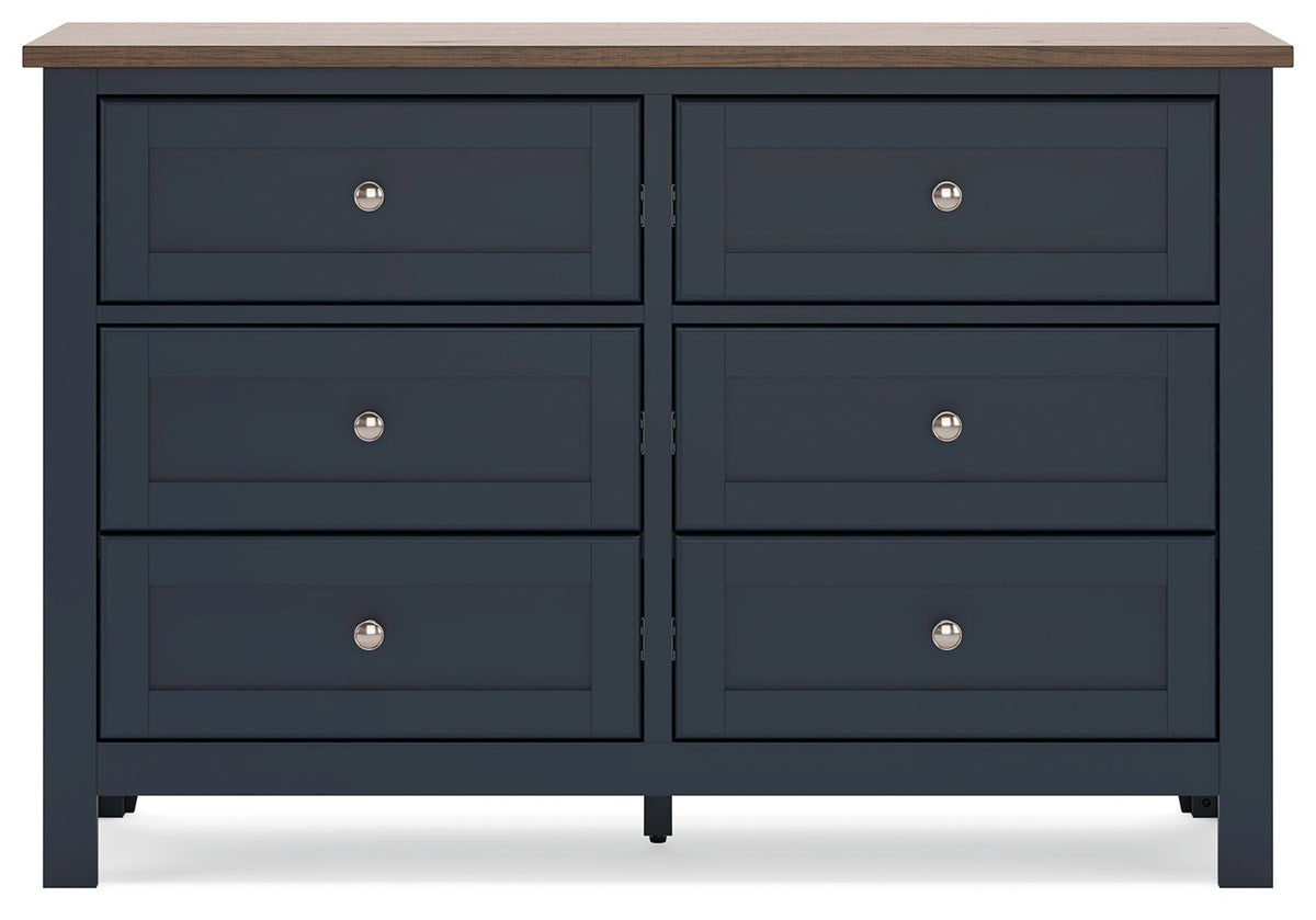Landocken - Dresser - Brown / Blue - R&R Furniture Gallery (Fountain Valley, CA)