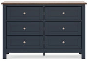 Landocken - Dresser - Brown / Blue - R&R Furniture Gallery (Fountain Valley, CA)