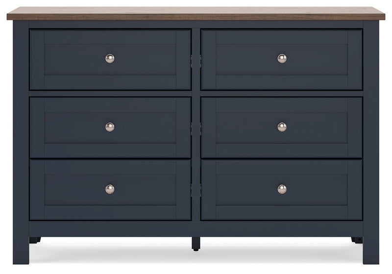 Landocken - Dresser - Brown / Blue - R&R Furniture Gallery (Fountain Valley, CA)