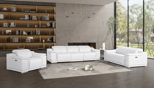 2679 - Power Reclining Sofa, Loveseat & Chair Set In Genuine Leather (6 Recliners) - R&R Furniture Gallery (Fountain Valley, CA)