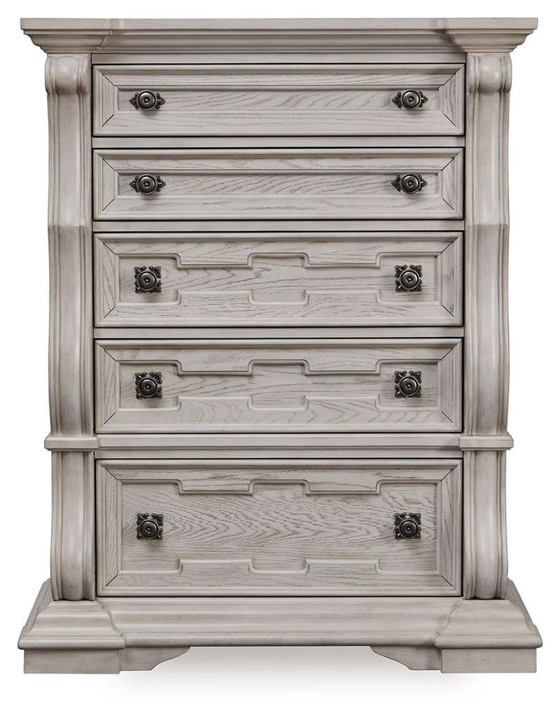Bruchandi - Five Drawer Chest - Antique White - R&R Furniture Gallery (Fountain Valley, CA)
