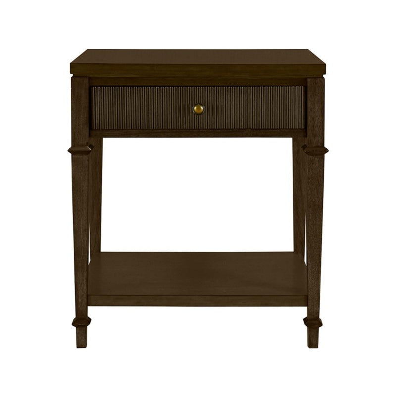Kenna - Nightstand With Storage - Dark Coffee - R&R Furniture Gallery (Fountain Valley, CA)