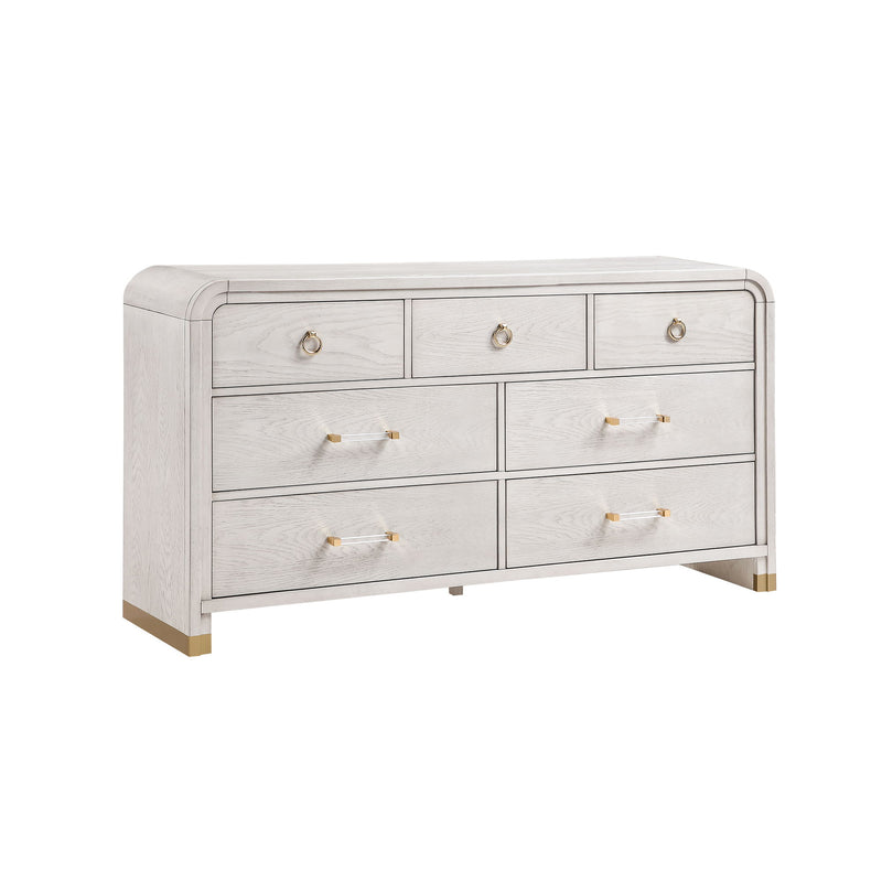 Malco - Dresser With Gold Detailing - Oak - R&R Furniture Gallery (Fountain Valley, CA)