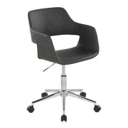 Lumi Source Margarite contemporary office task chair with black upholstery and adjustable armrests, suitable for modern desks.
